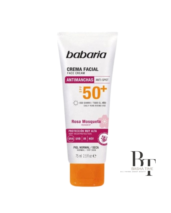 باباريا واقي الشمس للوجه SPF50 + مضاد للتصبغات 75مل
