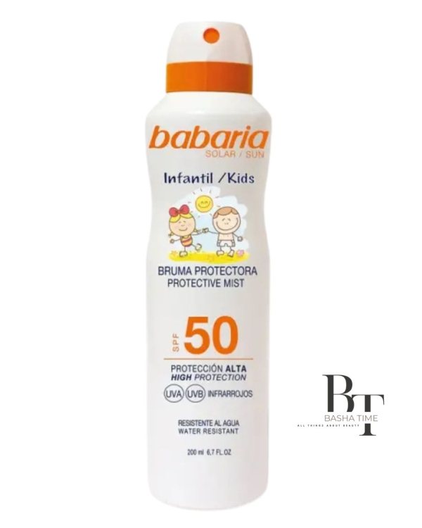 Babaria 2 باباريا بخاخ واقي للأطفال بعامل حماية من الشمس 50، 200 مل