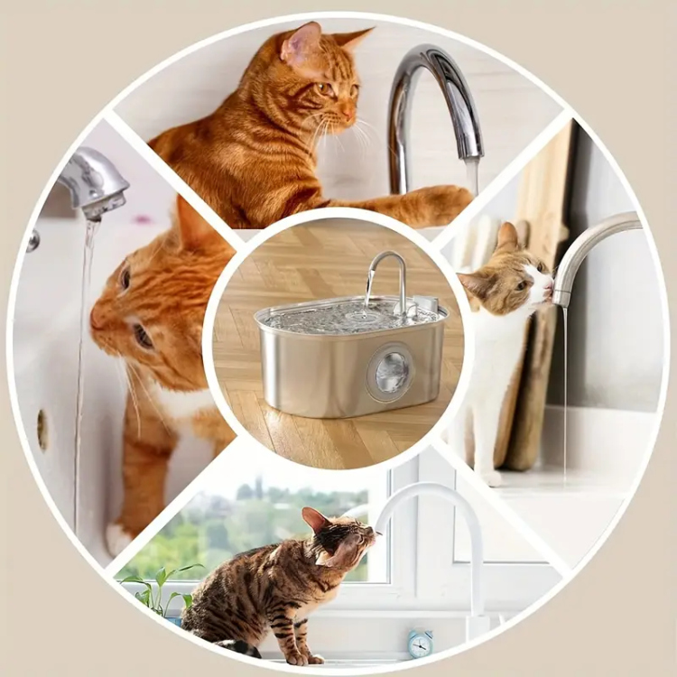 Smart Pet Water Fountain With Faucet Design