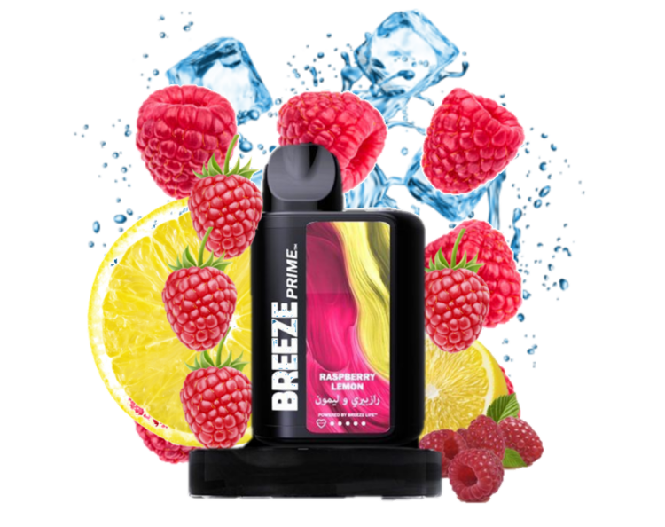 BREEZE PRIME Raspberry Lemon, 6000 Puff, Disposable Vape 