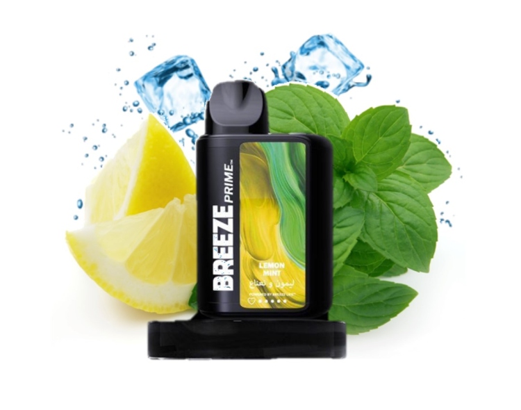 BREEZE PRIME Lemon Mint, 6000 Puff, Disposable Vape 