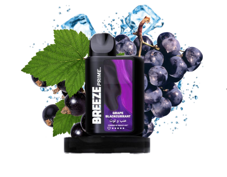 BREEZE PRIME Grape Blackcurrant, 6000 Puff, Disposable Vape