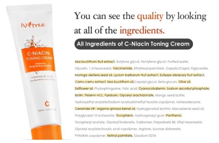 Isntree, C-Niacin Toning Cream 