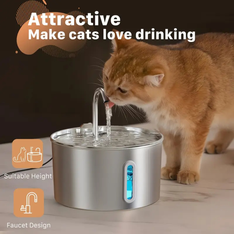 Stainless Steel Cat Water Fountain