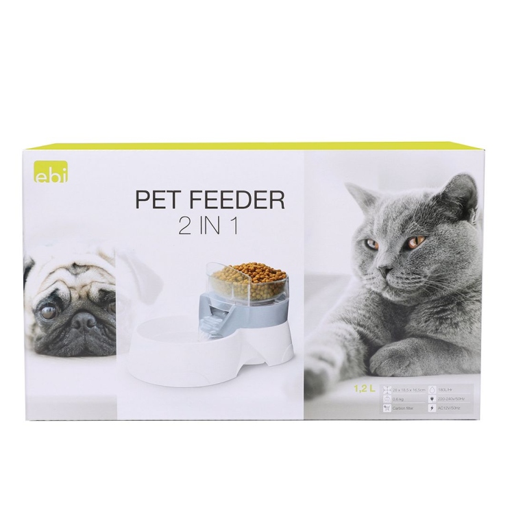PET FEEDER 2IN1 28x19x17cm blue