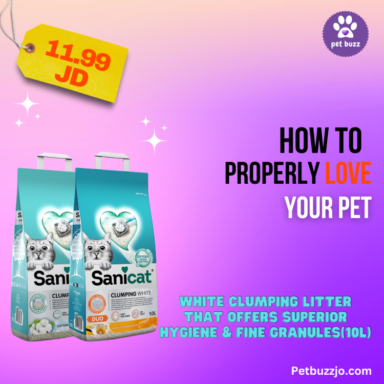 SANICAT CLUMPING WHITE COTTON FRESH 10 litter