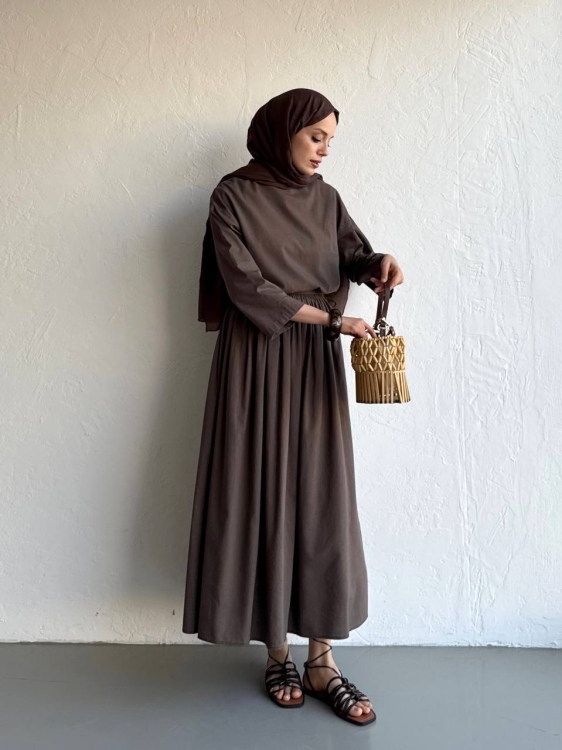 طقم بني كاكاو 
