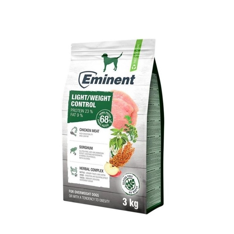 Eminent Light – طعام جاف للتحكم بالوزن للكلاب البالغة