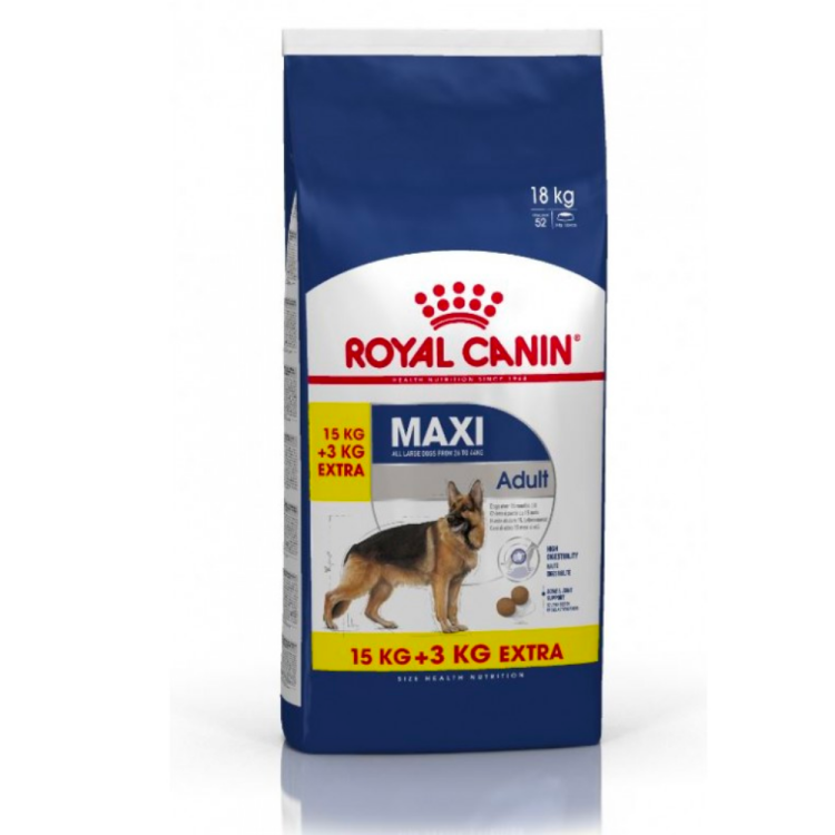 Royal canin maxi adult 15kg+3kg free