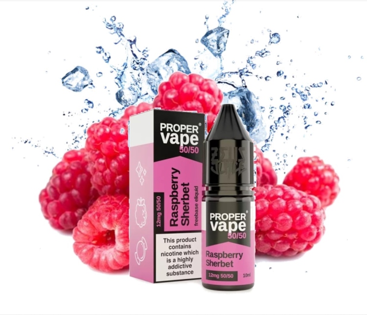 Proper Vape - Zeus Juice  - Raspberry Ice  - SaltNic -  Vape Juice - 10ml - 20mg Nicotine 