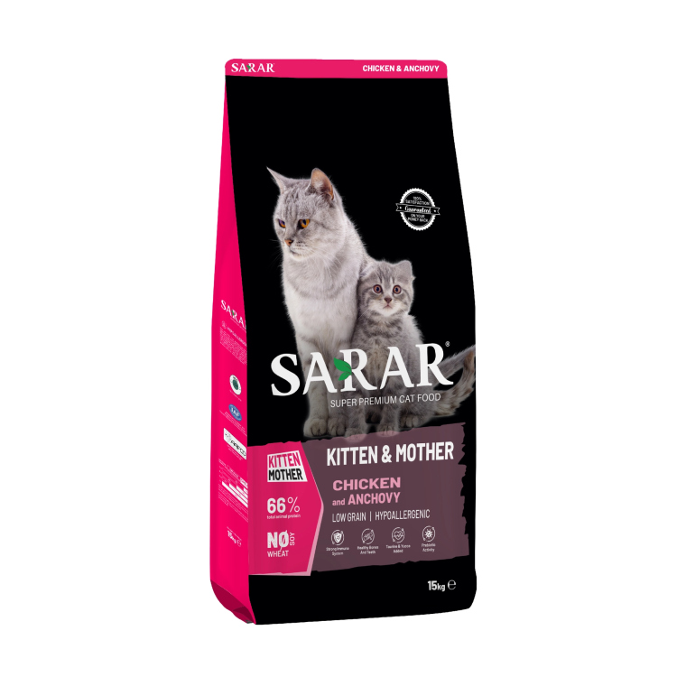 Sarar Kitten & Mother – دراي فود متكامل للقطط الصغيرة والأمهات