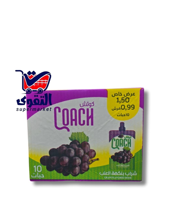 كوتش عصير عنب180مل*10