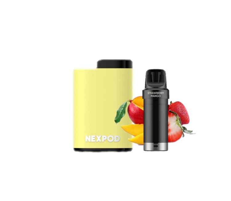 NEXPOD  Strawberry Mango - Device  + Prefilled Pod - 5000 Puff 