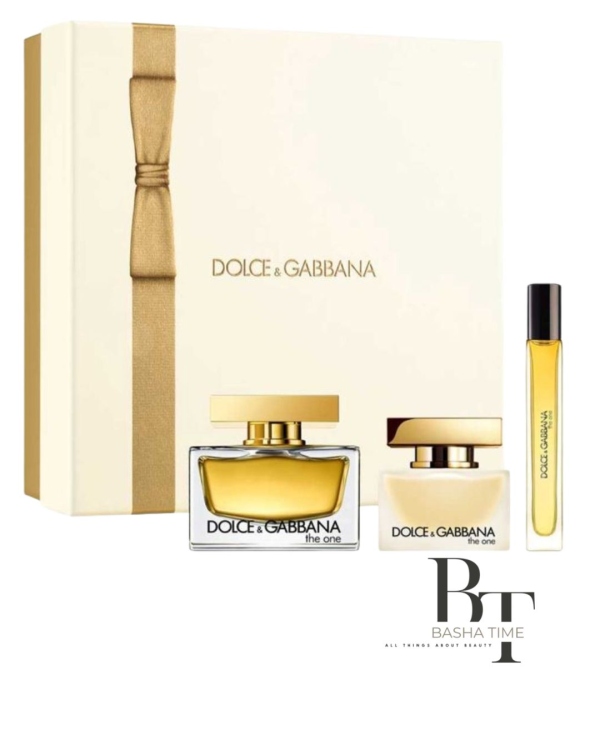 دولتشي آند غابانا - ذا ون (عطر EDP 75 مل + ضباط للشعر 30 مل + عينة عطرية 10 مل) إصدار خاص 2025