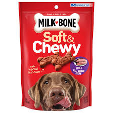 Milk-Bone Soft Chewy Treats Beef Filet Mignon Recipe Delicious Dog Snacks 159G