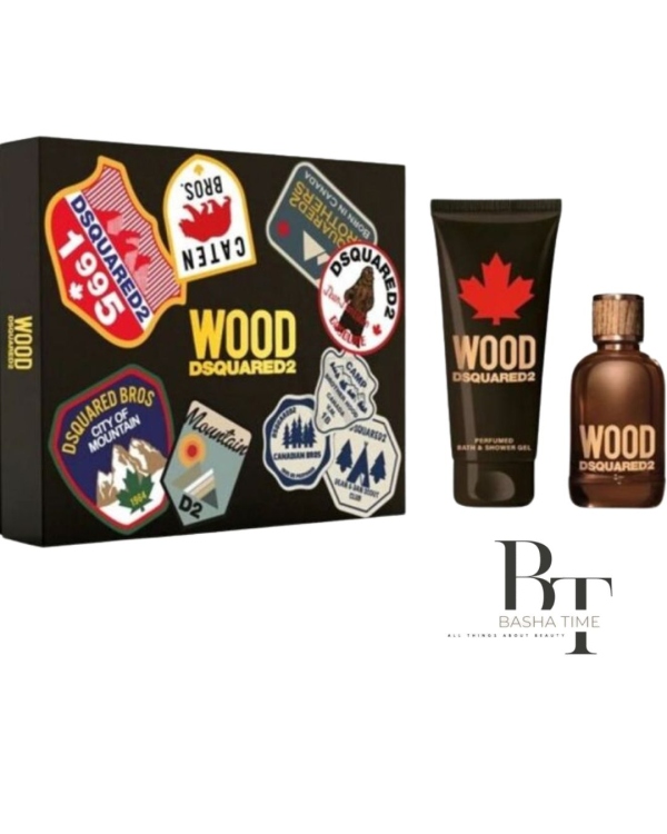 مجموعة Dsquared2 Wood Pour Homme (عطر 100 مل + جل استحمام 150 مل)