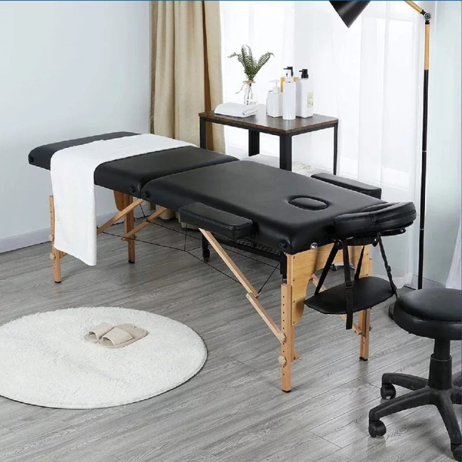 Portable Massage Bed - Wood