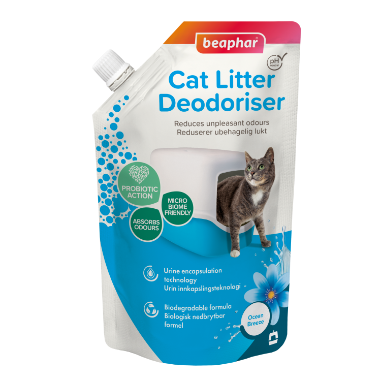beaphar cat litter deodoriser ocean breeze