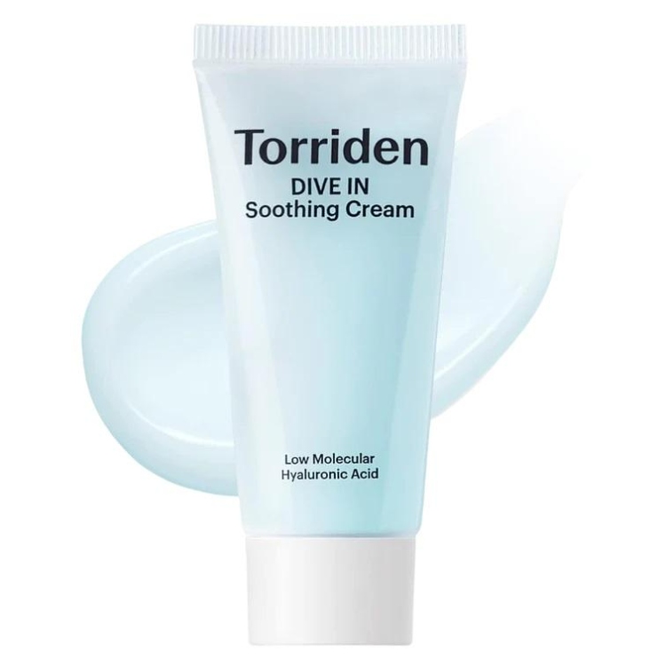 Torriden DIVE-IN SOOTHING CREAM mini sizeمرطب جل بالهايلرونيك اسد قوام مائي