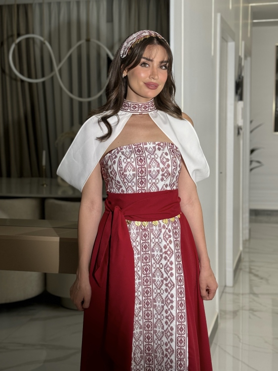 Henna Embroidery Dress(RED)