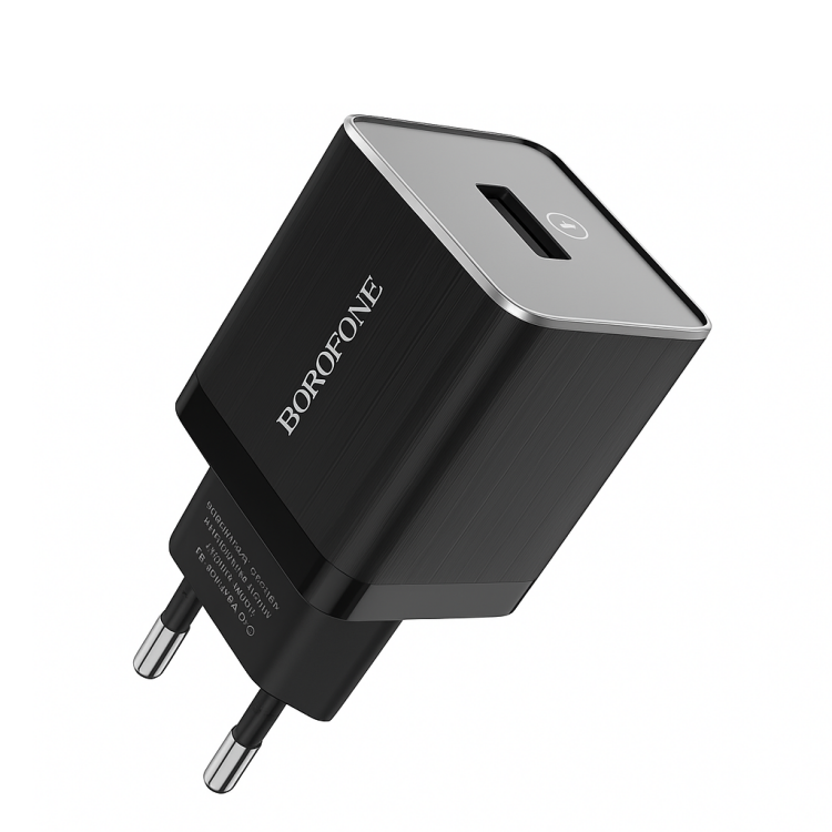 شاحن موبايل 1 امبير 1 USB اسود