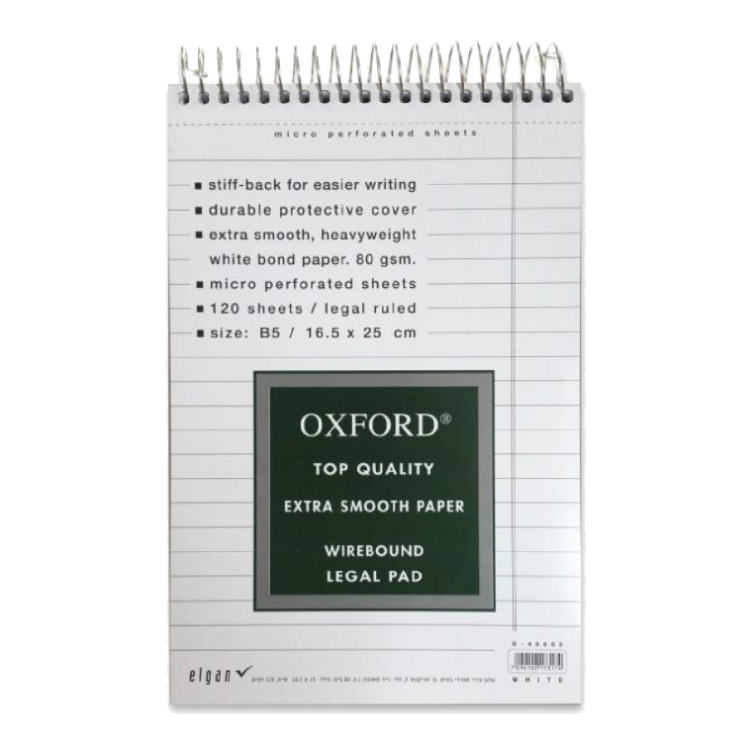 دفتر مذكرات 120 ورقة B5 OXFORD