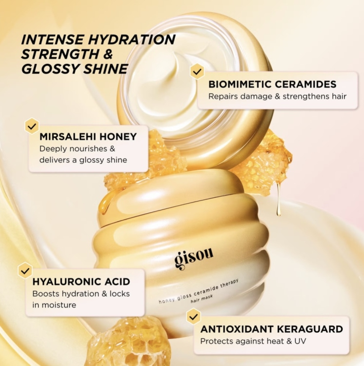 Gisou Honey Gloss Ceramide Therapy Hair Mask 75ml
