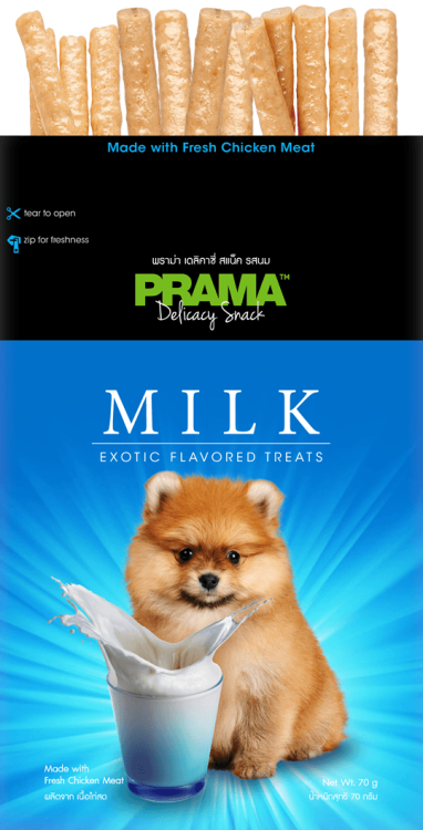 PRAMA Delicacy Milk Dog Treats (70 Grams) Made with Fresh Meat