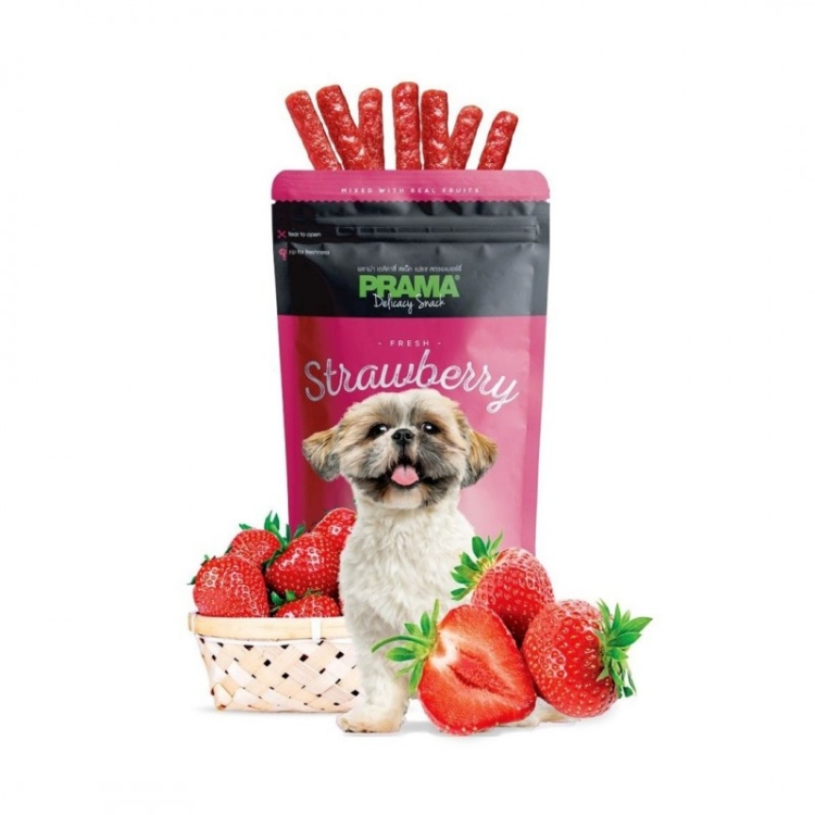 PRAMA Delicacy Strawberry Dog Treats (70 Grams) FREASH MEAT