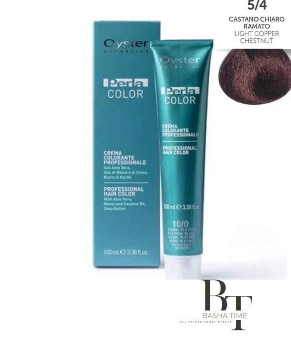 5/4 Light copper chestnut | صبغة شعر دائمة | Perlacolor اويستر
