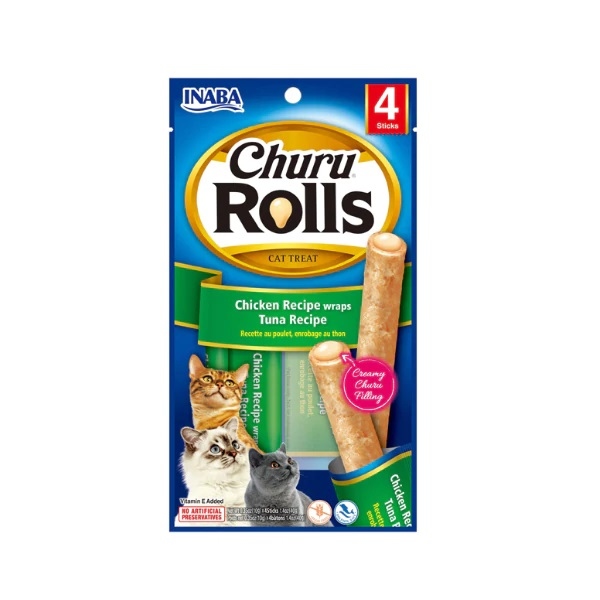 inaba churu rolls chicken recipe wraps - tuna  recipe