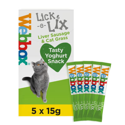 Webbox Yogurt Lick-E-Lix Liver & Cat Grass 5X15g