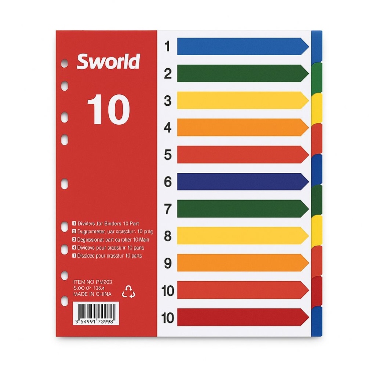 10 فواصل بلاستيك A4