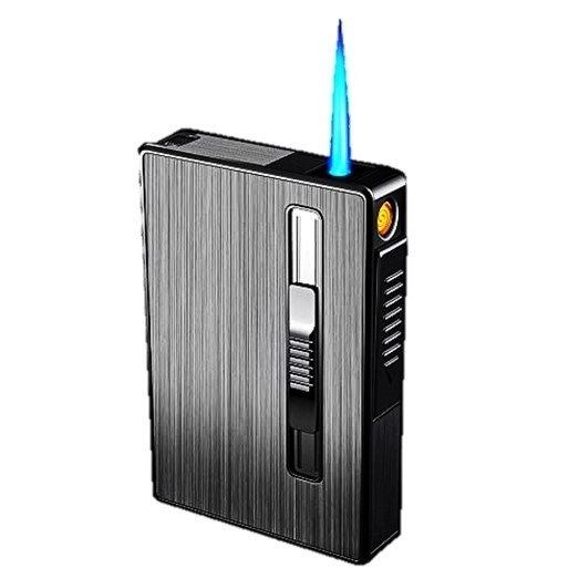 TRAVELERS Cigarette case with Refillable Lighter -Assorted Colors 