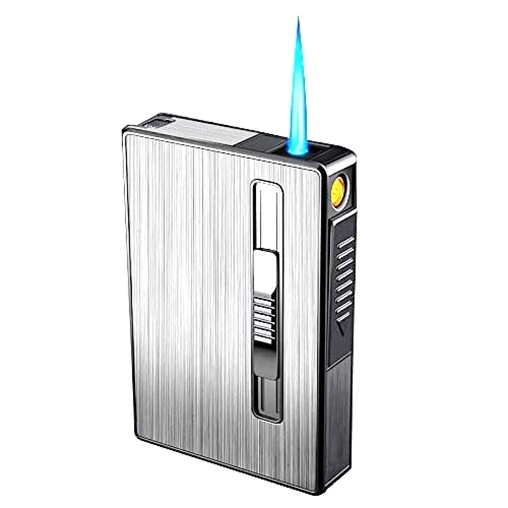TRAVELERS Cigarette case with Refillable Lighter -Assorted Colors 