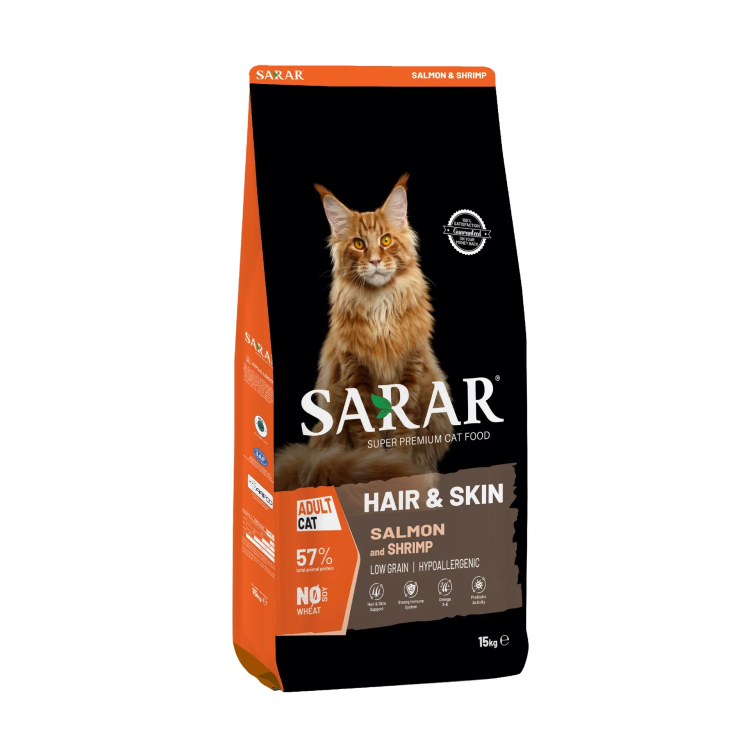 Sarar Salmon & Shrimp – دراي فود للقطط البالغة 