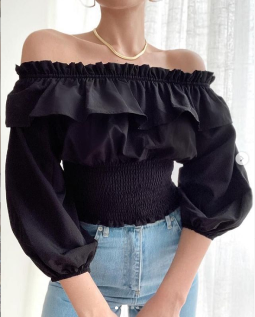 Off Shoulder Ruffle Blouse