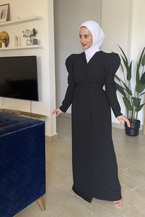 فستان قراءة الفاتحه باللون الاسود