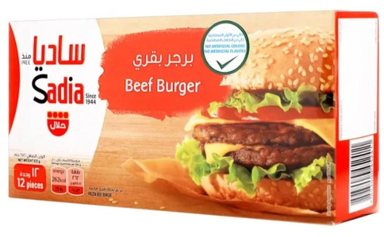 ساديا برغر بقري 12 قطعه 672 غ