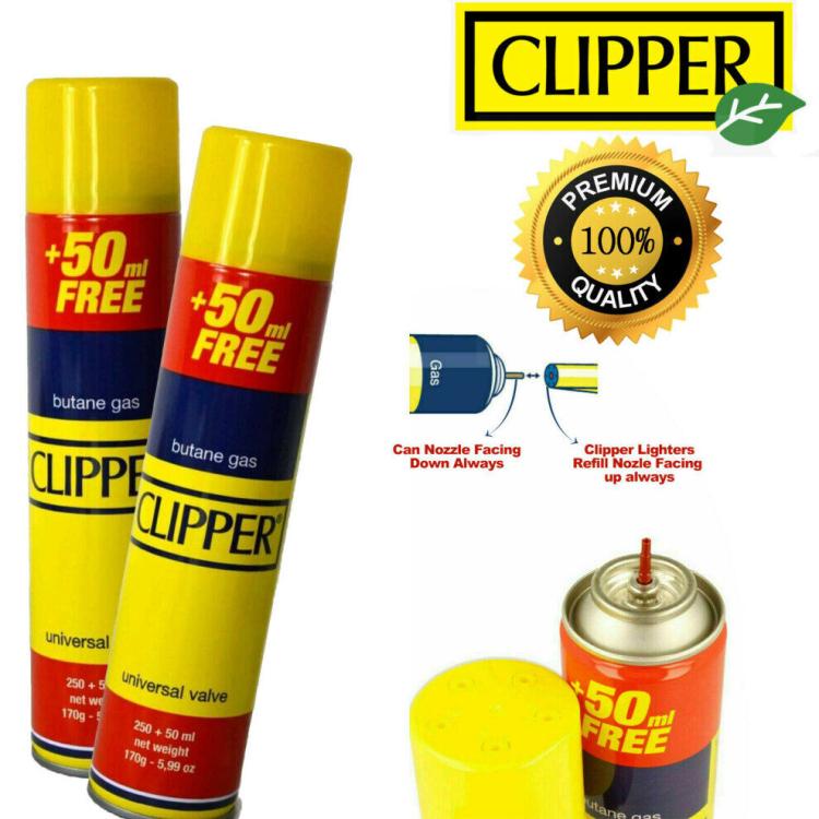 CLIPPER Universal Lighter Fluid - Butane Gas - 300ml