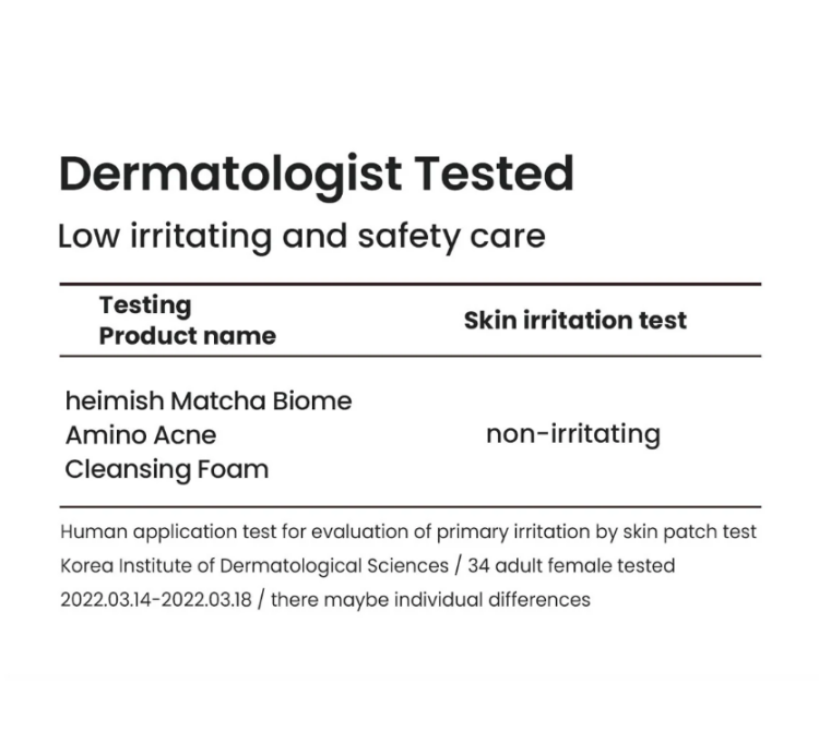 Heimish, Matcha Biome Amino Acne Cleansing Foam