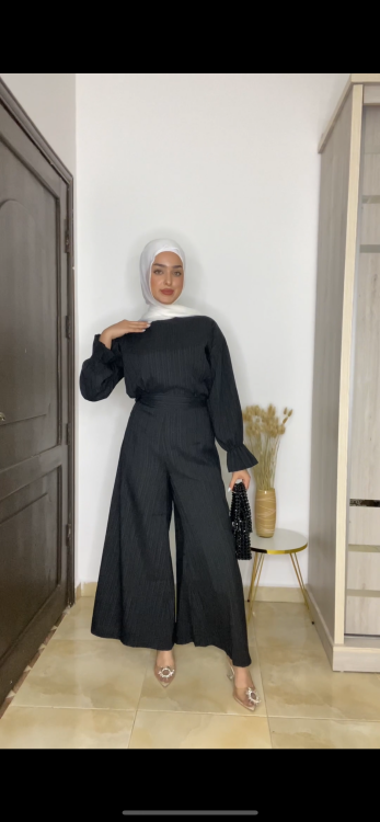 طقم " هبه " ٣ قطع باللون الاسود 