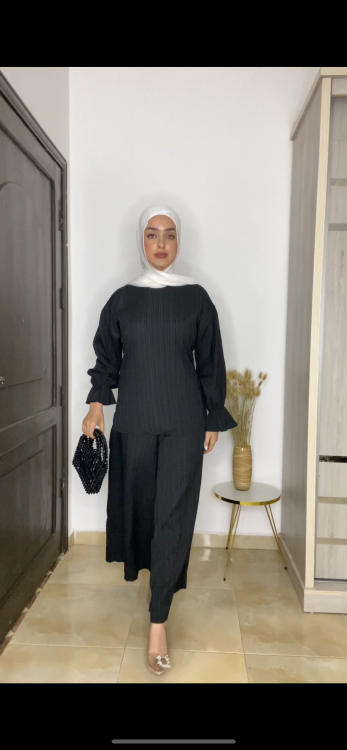 طقم " هبه " ٣ قطع باللون الاسود 