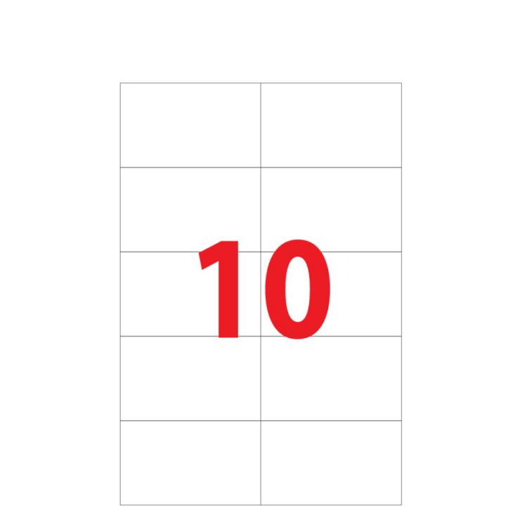 100 ورقة ليبل A4 لاصق 10 قطع ليبل للورقة 105X59 ملم