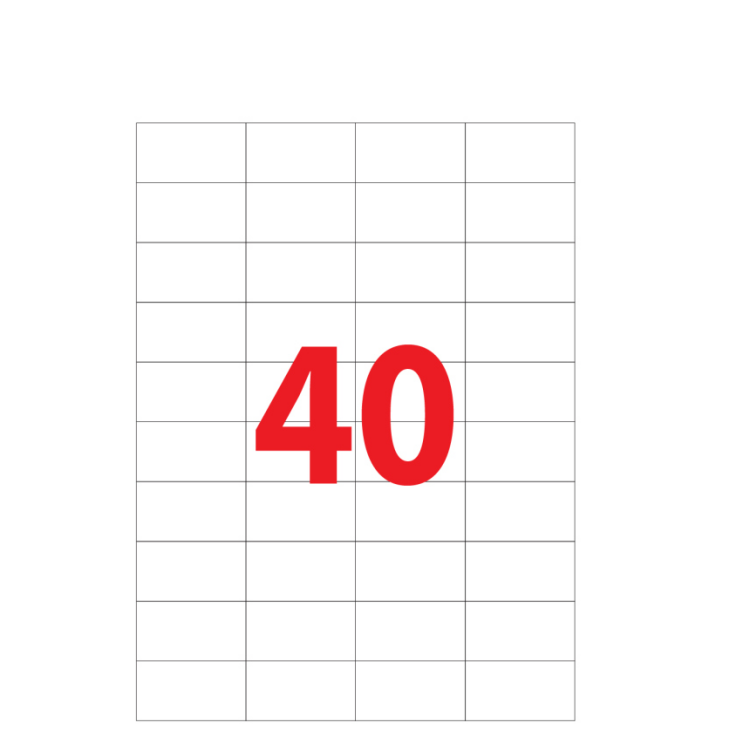 100 ورقة ليبل A4 لاصق 40 قطع ليبل للورقة 52X29 ملم