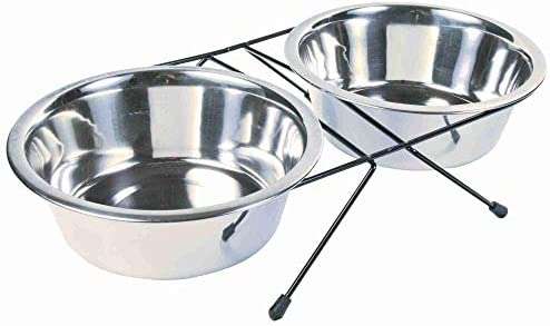 Trixie stand 2 bowl-stainless steel ( s to xl )