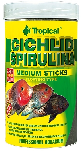 Tropical Cichlid Spirulina Medium Sticks 