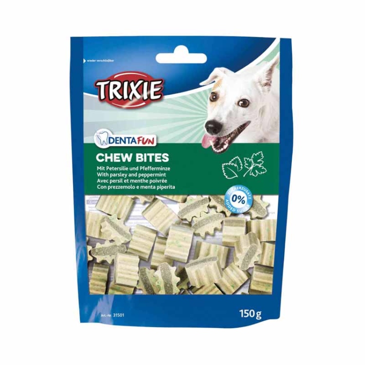 Trixie Denta Fun Chew Bites Treats with parsley and mint for dogs