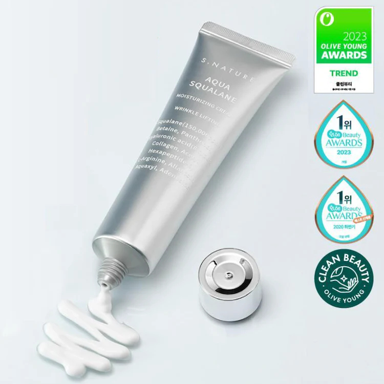 S.NATURE Aqua Squalane Moisturizing Cream كريم مرطب كوري الاشهر 