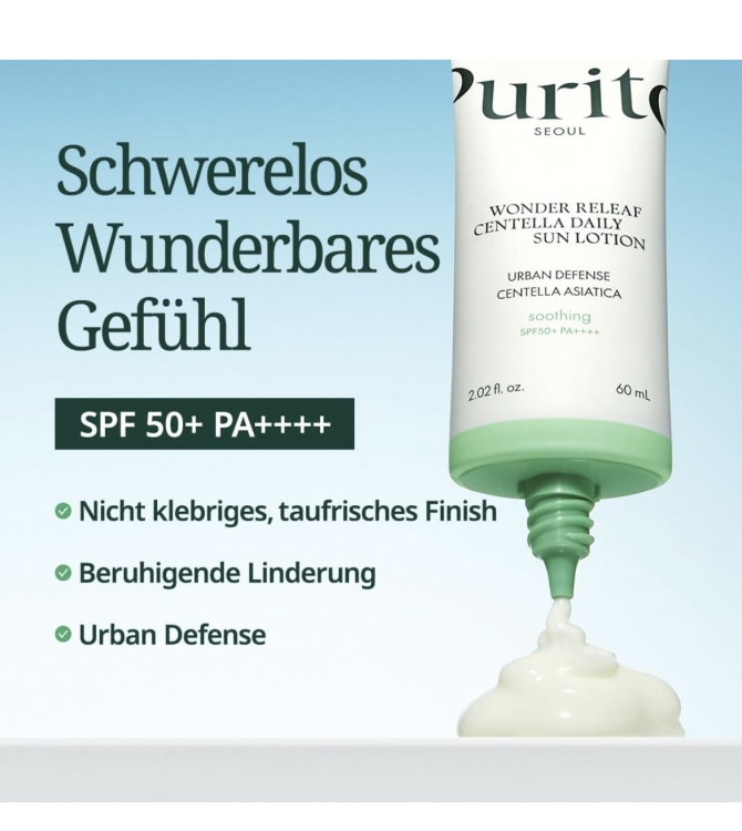 Purito SEOUL - Wonder Releaf Centella Daily Sun Lotion واقي الشمس بيورتو